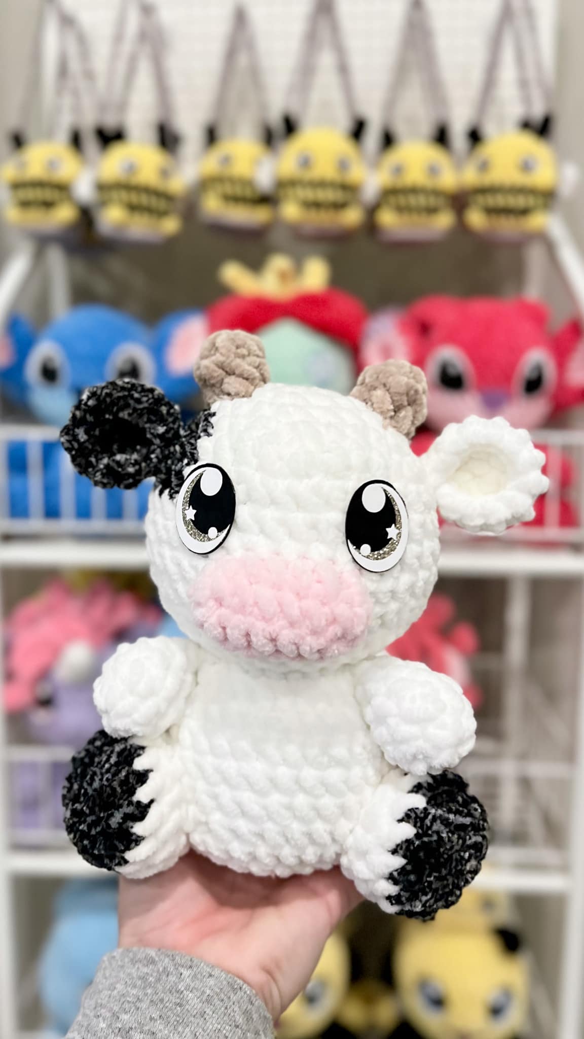 Itty Bitty Baby Cow and Highland Pattern