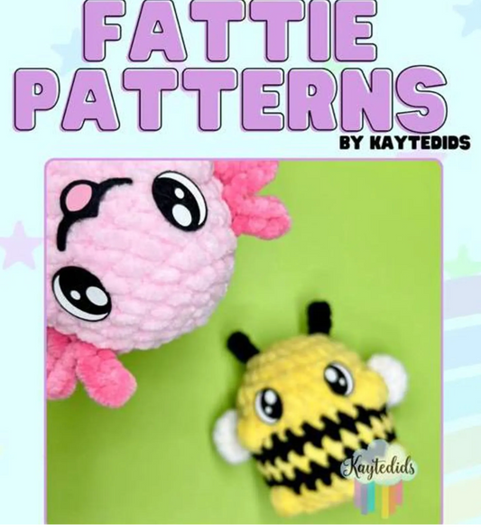Fatty Bee and Axolotl Pattern